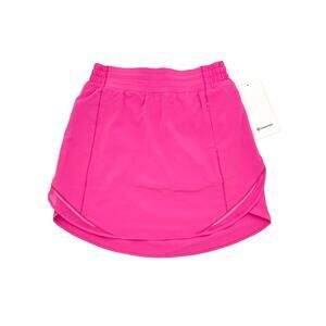 NEW Lululemon Hotty Hot HR Skirt Long Length Sonic Pink Barbiecore Skort Size 4